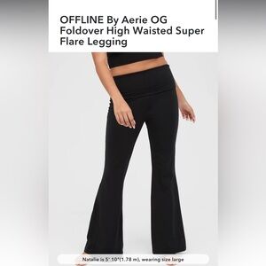 Arie Super Flare High waisted fold over legging XS